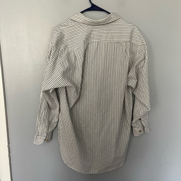 Esprit vintage oversized seersucker button down collared shirt S - Picture 8 of 10